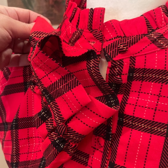 NWT Woodland Red Paid Lorna Shift Mini Dress by SugarLips - Picture 6 of 9